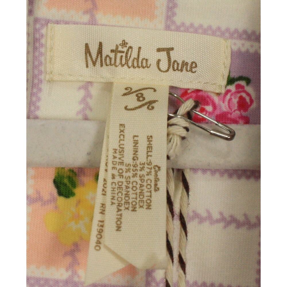 Matilda Jane Lilac Gingham Floral Tunic & Short Set Size 8 EUC - Picture 9 of 10